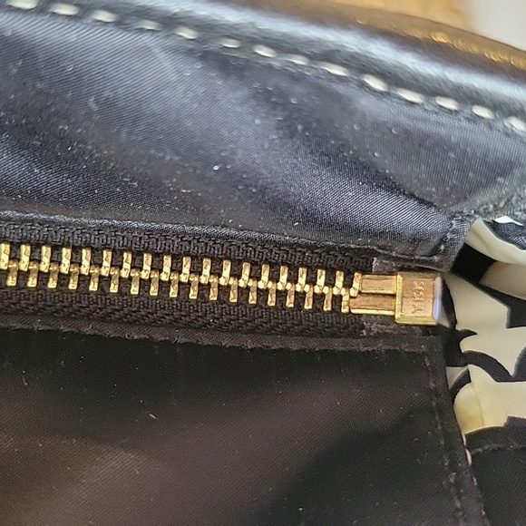 Coach Hampton Mini Nylon Shopper Tote Leather Dark Brown Leather Trim - Picture 8 of 16